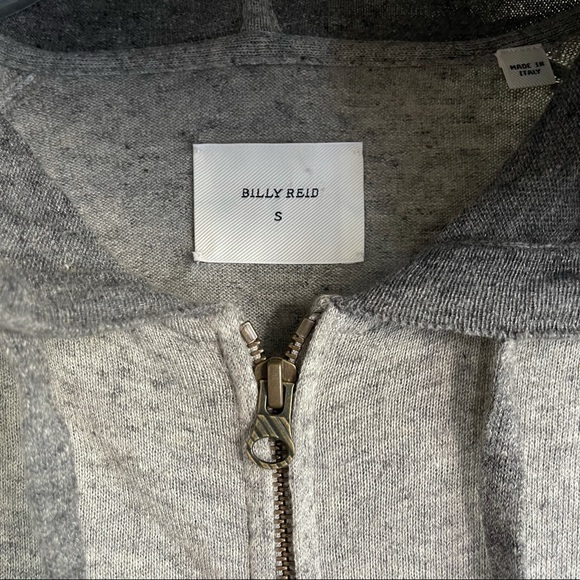 Billy Reid Linen Front Zip Hooded Jacket - Picture 4 of 7